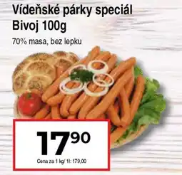 Hruška Vídeňské párky speciál Bivoj nabídka