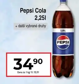 Hruška PEPSI Cola nabídka