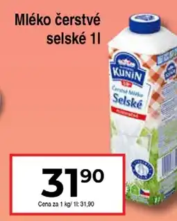 Hruška Mléko čerstvé selské nabídka