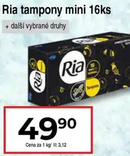 Hruška RIA tampony mini nabídka