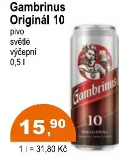 COOP DISKONT GAMBRINUS Original 10 nabídka