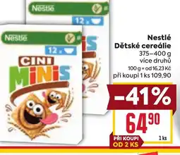 Billa NESTLE Dětské cereálie nabídka