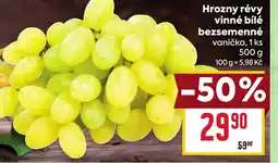 Billa Hrozny révy vinné bílé bezsemenné nabídka