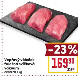 Billa Vepřový váleček falešná svíčková vakuum nabídka
