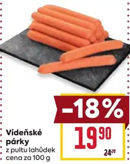 Billa Vídeňské párky nabídka