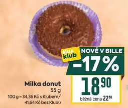 Billa Milka donut nabídka