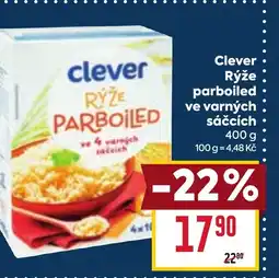 Billa CLEVER Rýže parboiled ve varných sáčcích nabídka