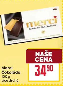 Billa MERCI Čokoláda nabídka