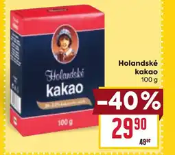 Billa HOLANDSKE kakao nabídka