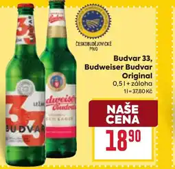 Billa BUDVAR 33, BUDWEISER Budvar Original nabídka