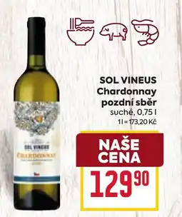 Billa SOL VINEUS Chardonnay pozdní sběr nabídka
