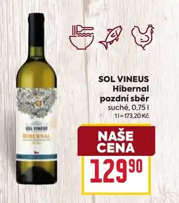 Billa SOL VINEUS Hibernal pozdní sběr nabídka