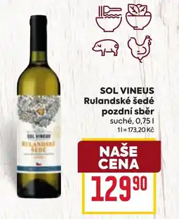 Billa SOL VINEUS Rulandské šedé pozdní sběr nabídka