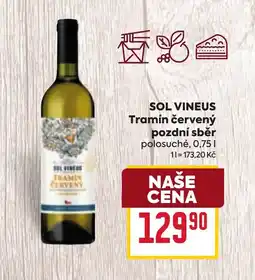 Billa SOL VINEUS Tramín červený pozdní sběr nabídka