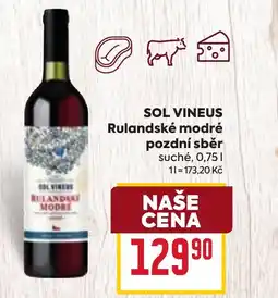 Billa SOL VINEUS Rulandské modré pozdní sběr nabídka
