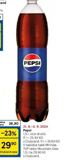 Tesco PEPSI nabídka