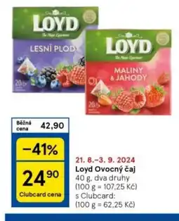 Tesco LOYD Ovocný čaj nabídka