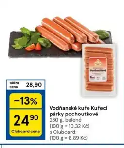 Tesco Vodňanské Kuře Kuřecí Párky pochoutkové nabídka