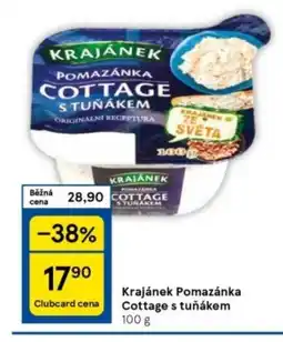 Tesco KRAJÁNEK Pomazánka Cottage s tuňákem nabídka