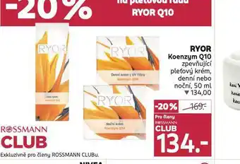 Rossmann Ryor koenzym q10 krém nabídka