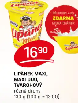 Flop Lipánek Maxi, Maxi Duo, Tvarohový nabídka