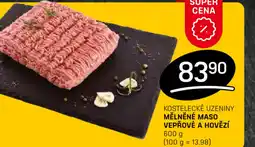 Flop Kostelecké Uzeniny Mělněné Maso Vepřové a Hovězí nabídka