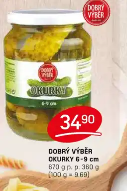 Flop DOBRÝ VÝBĚR Okurky 6-9 cm nabídka