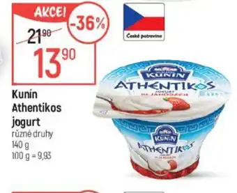 Globus KUNIN Athentikos Jogurt nabídka