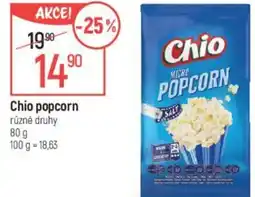 Globus CHIO popcorn nabídka