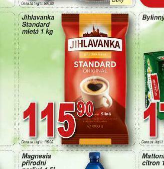Lidl Jihlavanka standard mletá káva nabídka