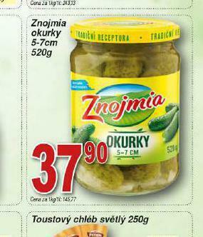 Lidl Znojmia okurky 5-7 cm nabídka