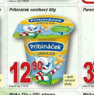 Lidl Pribináček vanilkový nabídka