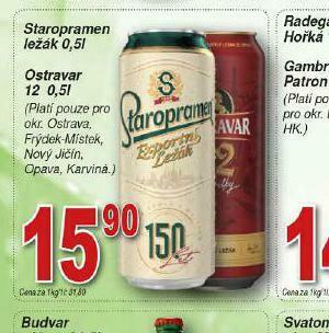 Lidl Pivo staropramen  ležák nabídka