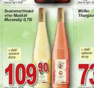 Lidl Svatomartinské víno muškát moravský nabídka