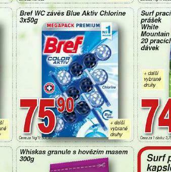 Lidl Bref wc závěs blue aktiv chlorine nabídka