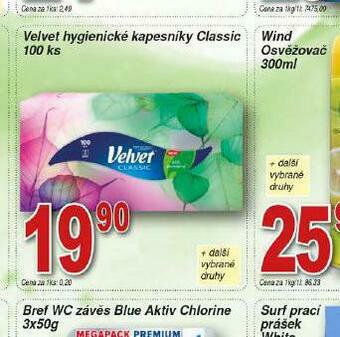 Lidl Velvet hygienické kapesníky nabídka