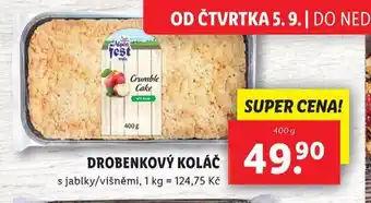 Lidl Drobenkový koláč nabídka