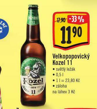 Jip Pivo velkopopovický kozel 11 nabídka