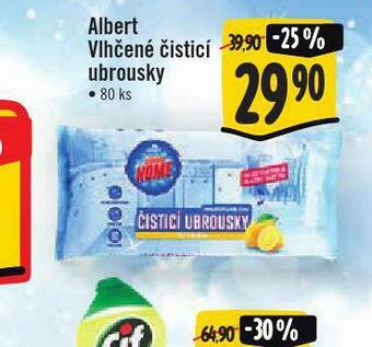 Jip Albert vlhčené čistící ubrousky nabídka
