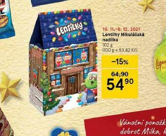 Tesco Lentilky mikulášská nadílka nabídka