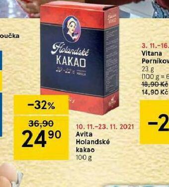 Tesco Avita holandské kakao nabídka