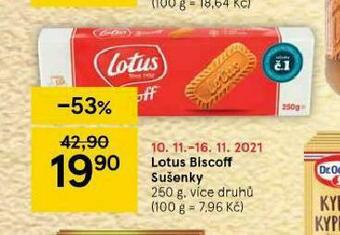 Tesco Lotus biscoff sušenky nabídka