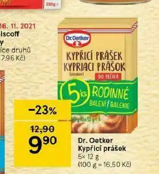 Tesco Dr. oetekr kypřící prášek nabídka