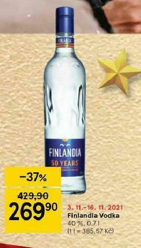 Tesco Finlandia vodka nabídka