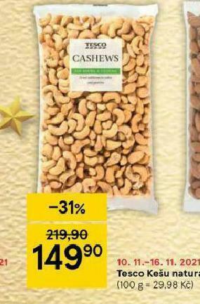 Tesco Tesco kešu natural nabídka