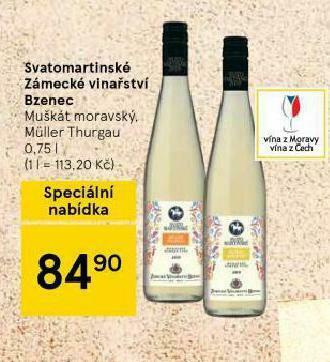 Tesco Svatomartinské zámecké vinařství bzenec nabídka