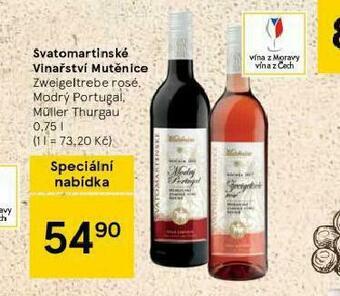 Tesco Svatomartinské vinařství mutěnice nabídka