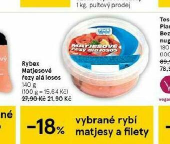 Tesco Rybex matjesové řezy alá losos nabídka