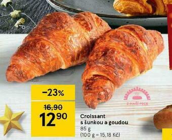 Tesco Croissant s šunkou a goudou nabídka