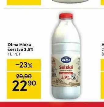 Tesco Olma mléko čerstvé 3,5% nabídka